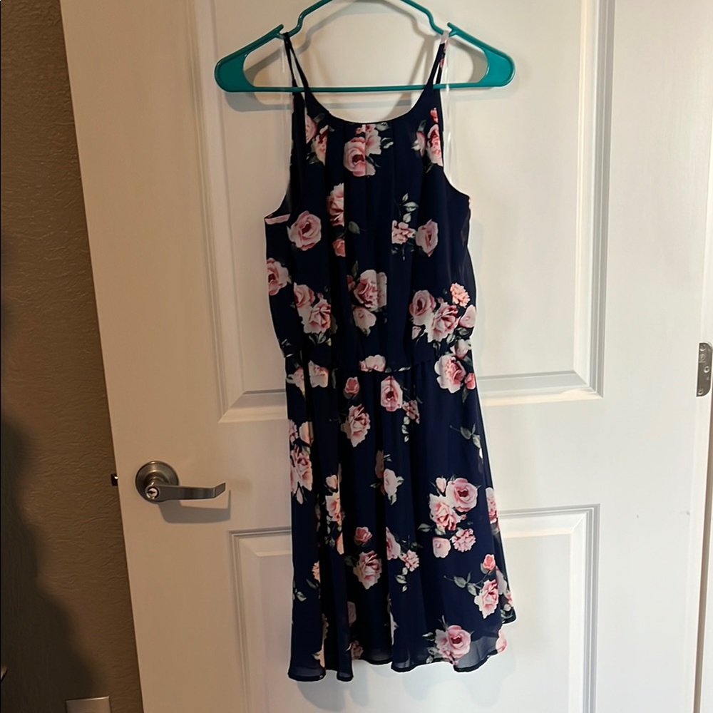 Blue Rain Navy Floral Dress